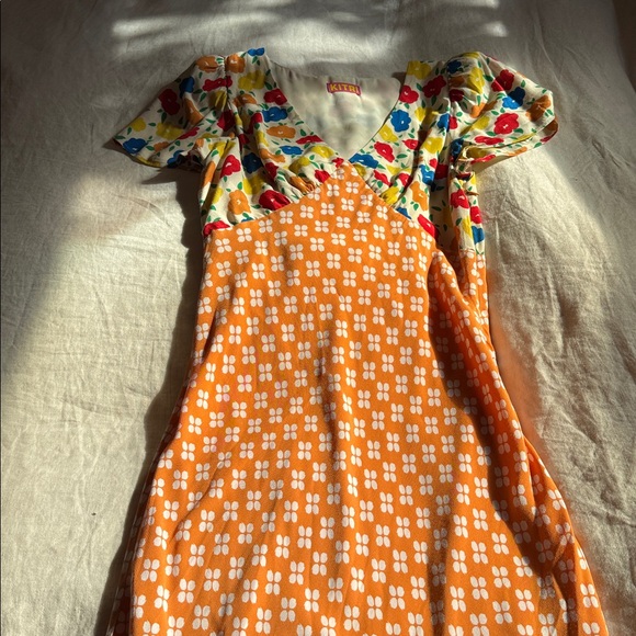 KITRI 💙🧡Effie Mixed Print Dress Sz 6 / Medium - Picture 13 of 13